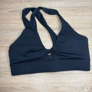 Fabletics Black Women's Halter Sports Bra M